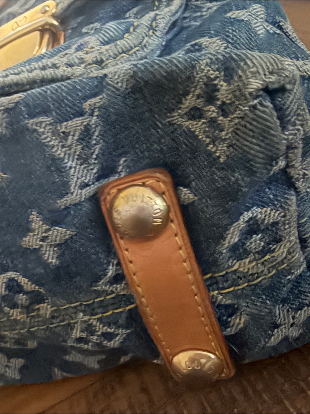 Vintage Louis Vuitton Denim Baggy GM Blue - Picture 8 of 16